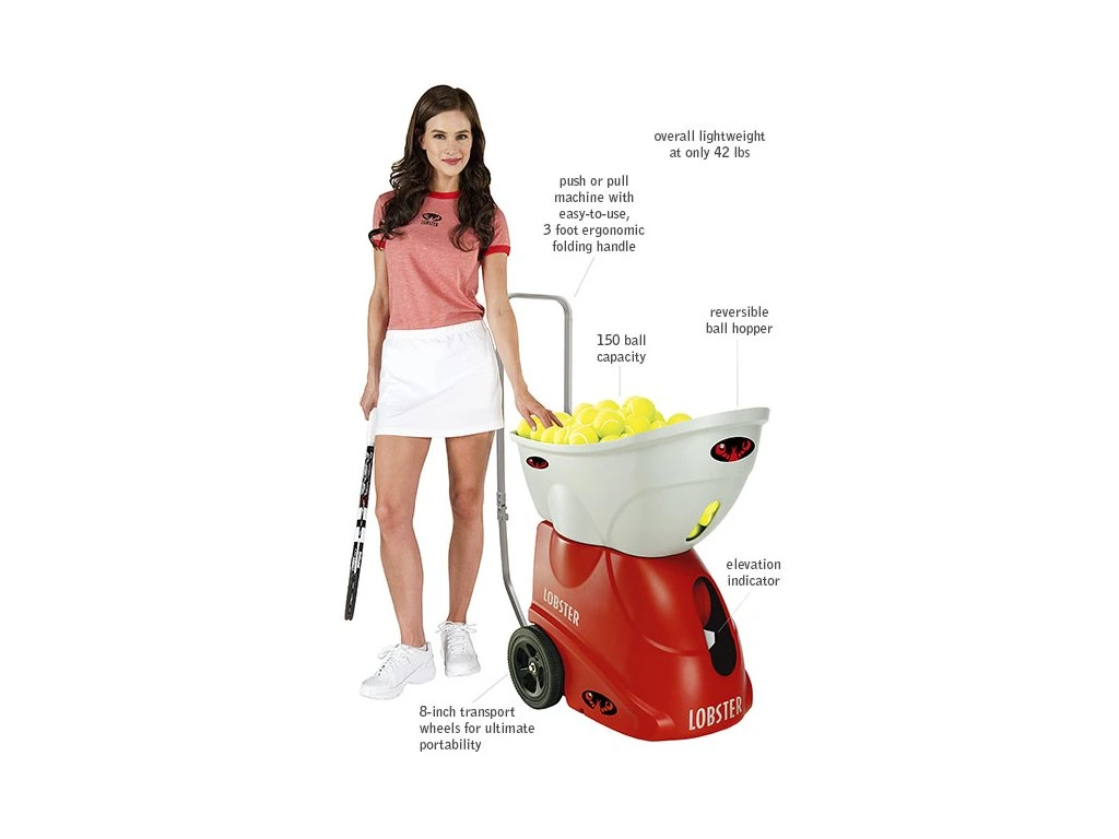 Customer with tennis machine rental setup at a Singapore tennis court