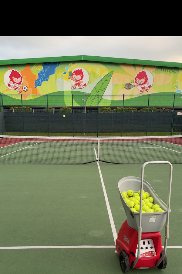Amit Mohanty's photo of the rented tennis ball machine